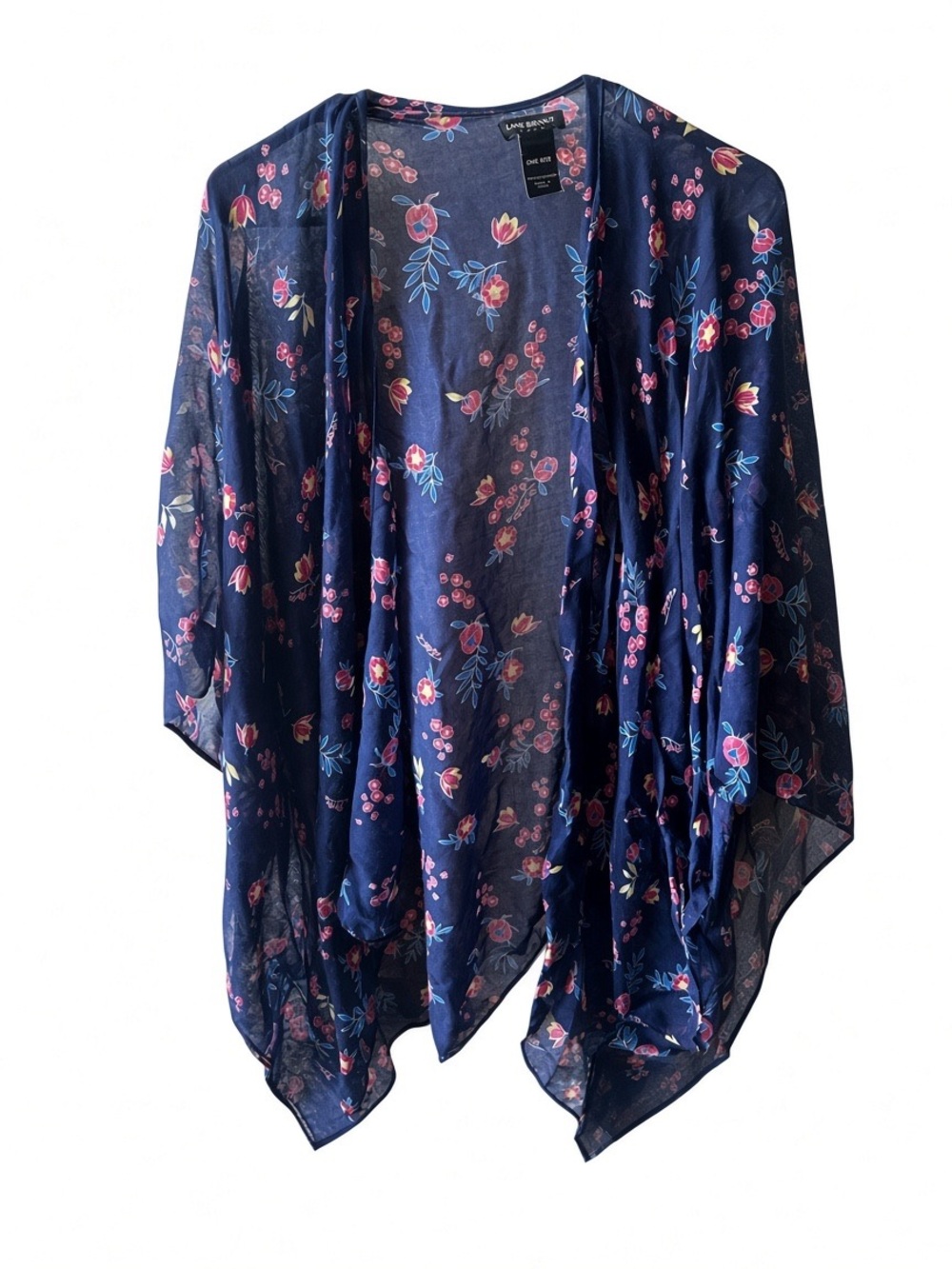 Open-front floral lightweight cover-up
